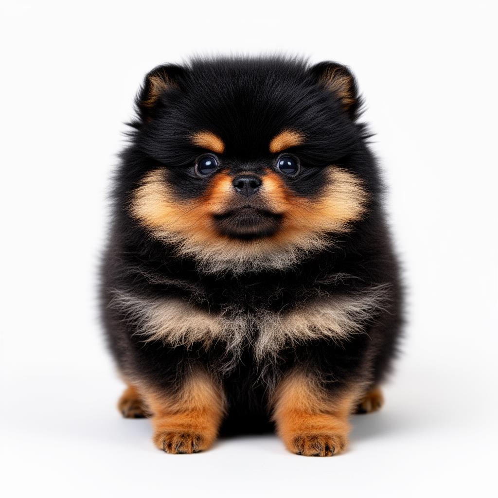 Pomerania Cara de Oso Black and Tan