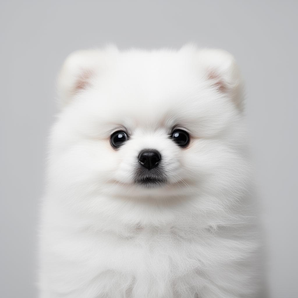Pomerania Cara de Oso Blanco